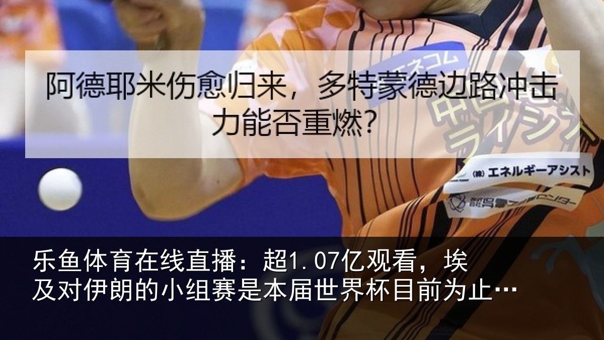 乐鱼体育在线直播:超1.07亿观看,埃及对伊朗的小组赛是本届世界杯目前为止收视最高比赛